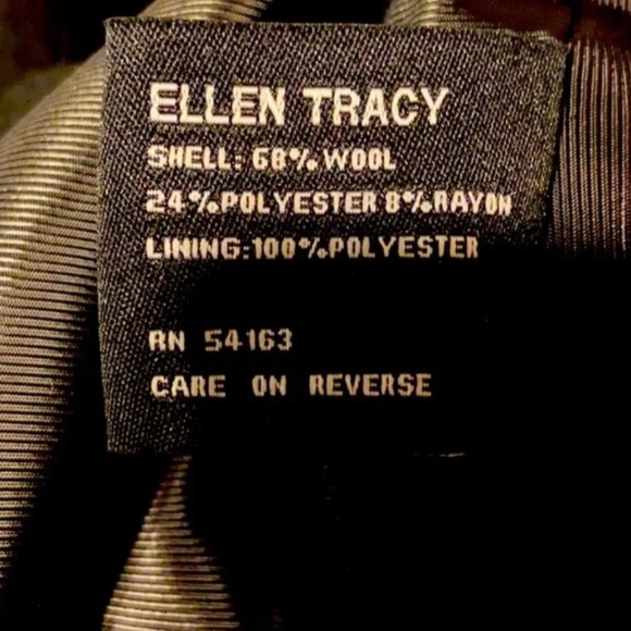 NEW! Ellen Tracy Black Belted Cape Coat Size Small - Picture 8 of 12